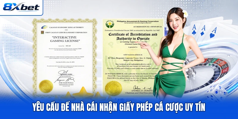 Yêu cầu để nhà cái nhận giấy phép cá cược uy tín